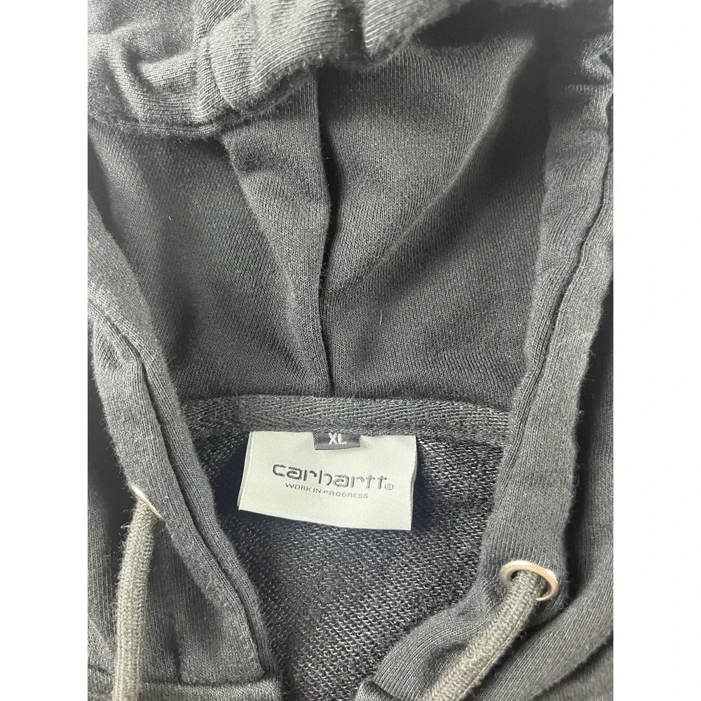 Carhartt Work In‎ Progress Chase Zip Up Hoodie Black Full Zip Mens XL